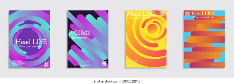 Modern abstract covers set. Cool gradient shapes composition. Eps10 vector.