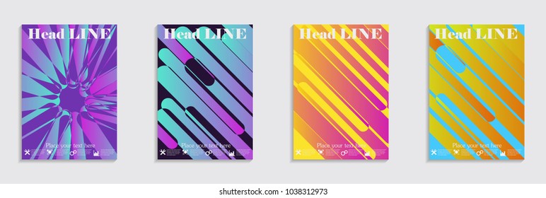 Modern abstract covers set. Cool gradient shapes composition. Eps10 vector.