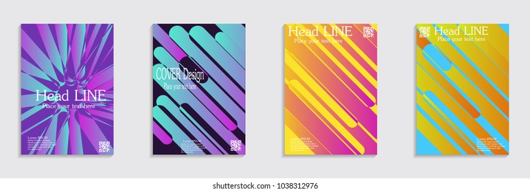 Modern abstract covers set. Cool gradient shapes composition. Eps10 vector.