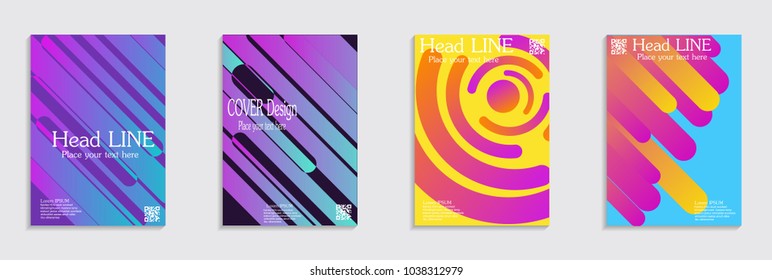Modern abstract covers set. Cool gradient shapes composition. Eps10 vector.