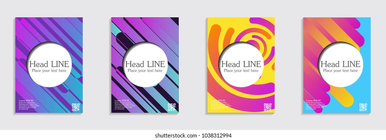Modern abstract covers set. Cool gradient shapes composition. Eps10 vector.