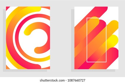 Modern abstract covers set. Cool gradient shapes composition