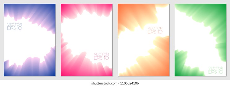 Modern abstract covers set. Cool gradient shapes composition. Futuristic design. Eps10 vector.