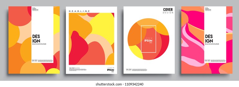 Modern abstract covers set. Cool gradient shapes composition, vector covers design.