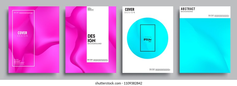 Modern abstract covers set. Cool gradient shapes composition, vector covers design.