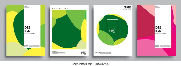 Modern abstract covers set. Cool gradient shapes composition, vector covers design.