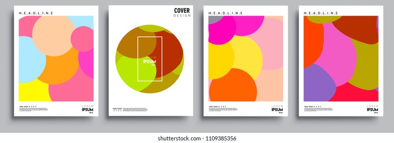 Modern abstract covers set. Cool gradient shapes composition, vector covers design.