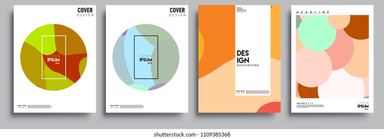 Modern abstract covers set. Cool gradient shapes composition, vector covers design.