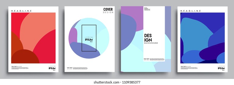 Modern abstract covers set. Cool gradient shapes composition, vector covers design.