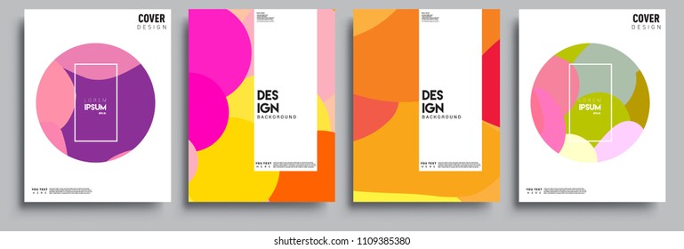 Modern abstract covers set. Cool gradient shapes composition, vector covers design.