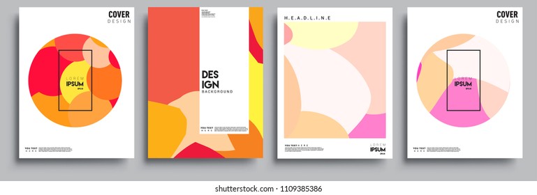 Modern abstract covers set. Cool gradient shapes composition, vector covers design.