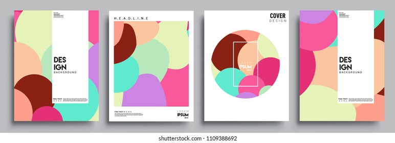 Modern abstract covers set. Cool gradient shapes composition, vector covers design.