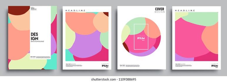 Modern abstract covers set. Cool gradient shapes composition, vector covers design.