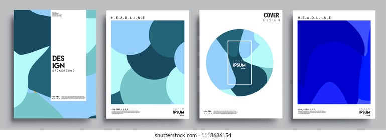 Modern abstract covers set. Cool gradient shapes composition, vector covers design.