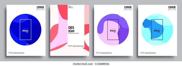 Modern abstract covers set. Cool gradient shapes composition, vector covers design.