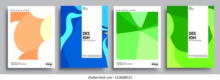 Modern abstract covers set. Cool gradient shapes composition, vector covers design.