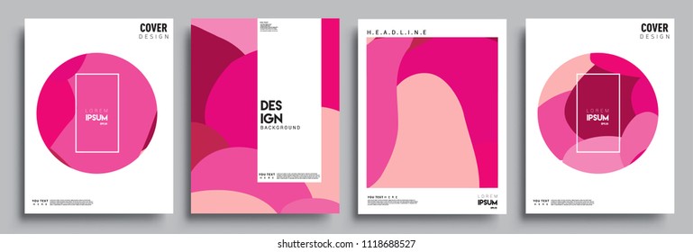 Modern abstract covers set. Cool gradient shapes composition, vector covers design.