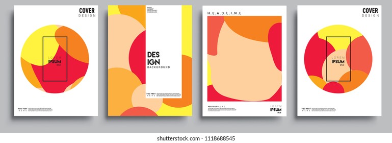 Modern abstract covers set. Cool gradient shapes composition, vector covers design.