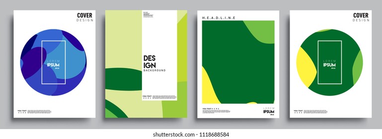 Modern abstract covers set. Cool gradient shapes composition, vector covers design.