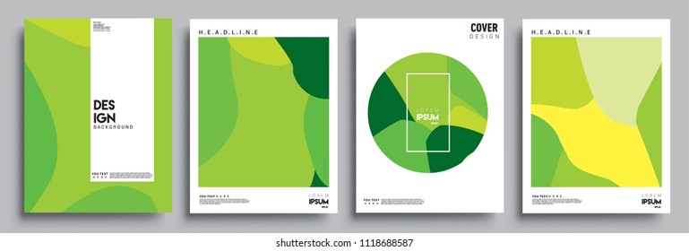 Modern abstract covers set. Cool gradient shapes composition, vector covers design.