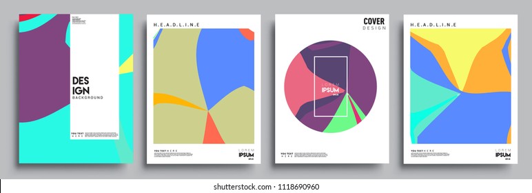 Modern abstract covers set. Cool gradient shapes composition, vector covers design.