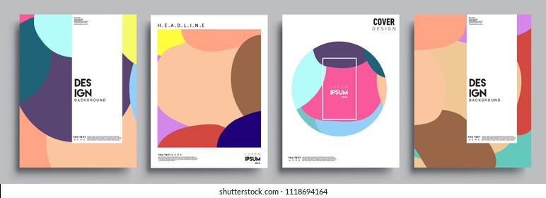 Modern abstract covers set. Cool gradient shapes composition, vector covers design.