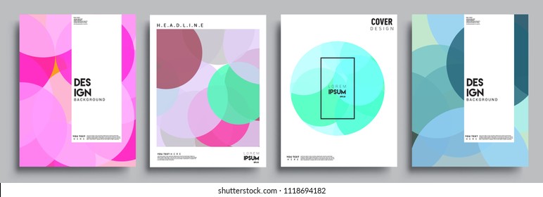 Modern abstract covers set. Cool gradient shapes composition, vector covers design.