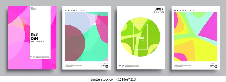 Modern abstract covers set. Cool gradient shapes composition, vector covers design.