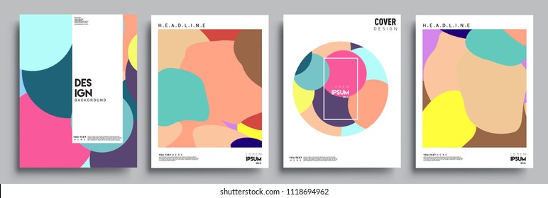 Modern abstract covers set. Cool gradient shapes composition, vector covers design.