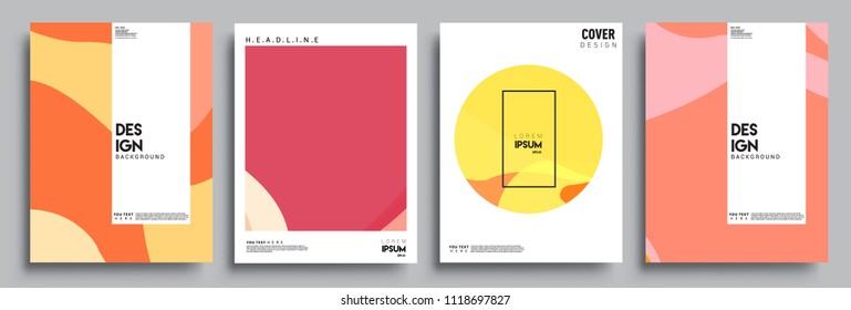 Modern abstract covers set. Cool gradient shapes composition, vector covers design.