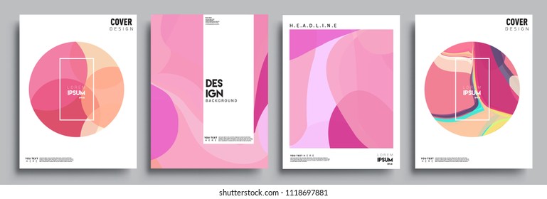 Modern abstract covers set. Cool gradient shapes composition, vector covers design.