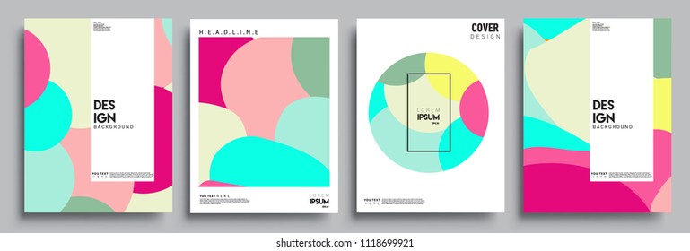 Modern abstract covers set. Cool gradient shapes composition, vector covers design.