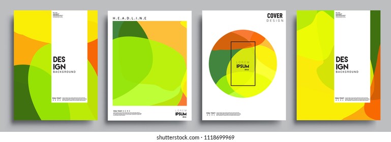 Modern abstract covers set. Cool gradient shapes composition, vector covers design.