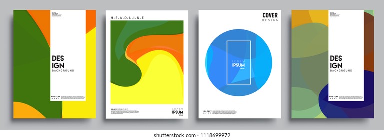 Modern abstract covers set. Cool gradient shapes composition, vector covers design.