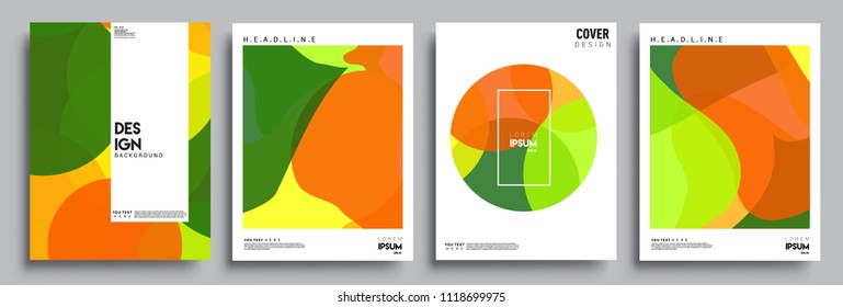 Modern abstract covers set. Cool gradient shapes composition, vector covers design.