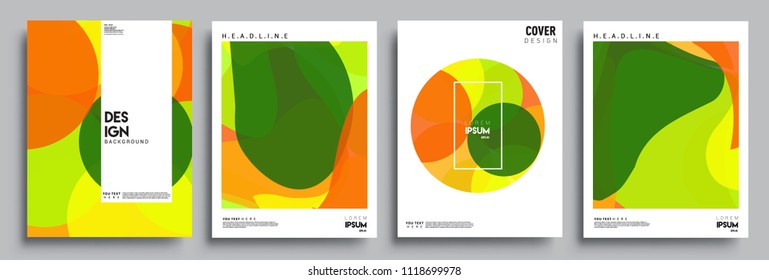 Modern abstract covers set. Cool gradient shapes composition, vector covers design.