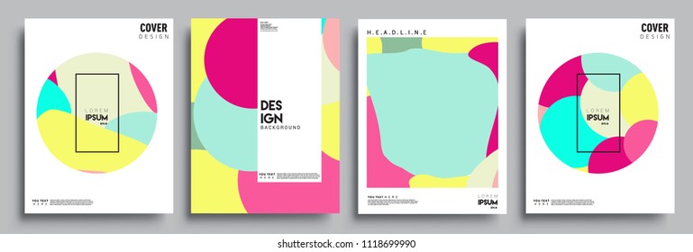 Modern abstract covers set. Cool gradient shapes composition, vector covers design.