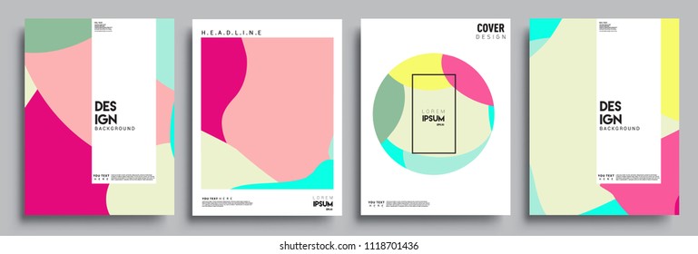 Modern abstract covers set. Cool gradient shapes composition, vector covers design.