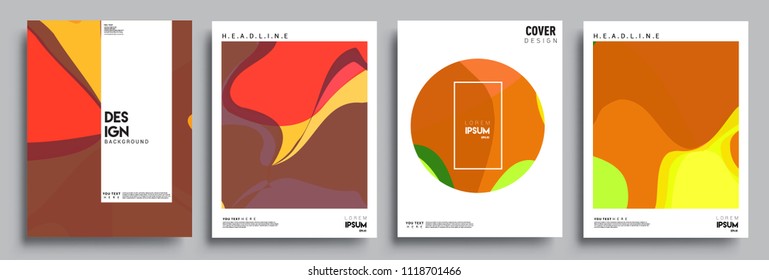 Modern abstract covers set. Cool gradient shapes composition, vector covers design.
