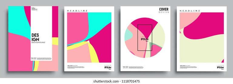 Modern abstract covers set. Cool gradient shapes composition, vector covers design.