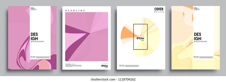 Modern abstract covers set. Cool gradient shapes composition, vector covers design.