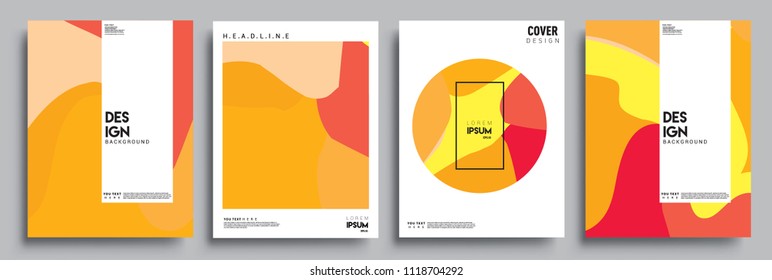 Modern abstract covers set. Cool gradient shapes composition, vector covers design.