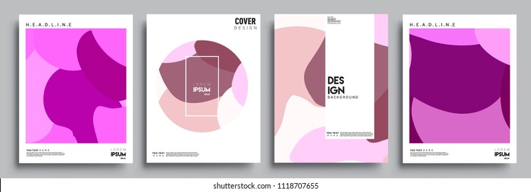 Modern abstract covers set. Cool gradient shapes composition, vector covers design.