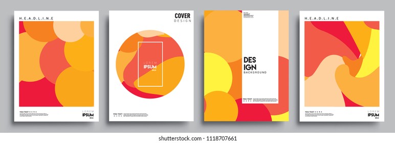 Modern abstract covers set. Cool gradient shapes composition, vector covers design.