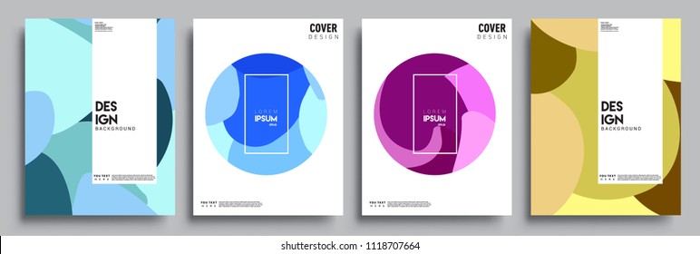 Modern abstract covers set. Cool gradient shapes composition, vector covers design.