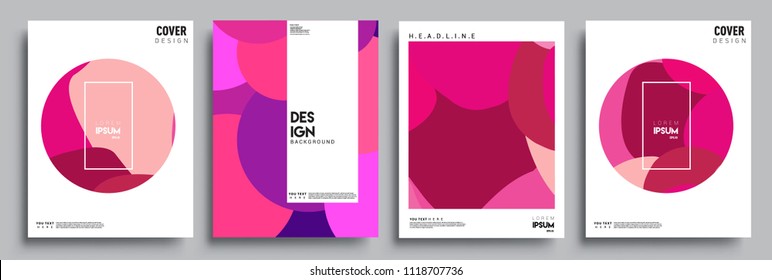 Modern abstract covers set. Cool gradient shapes composition, vector covers design.