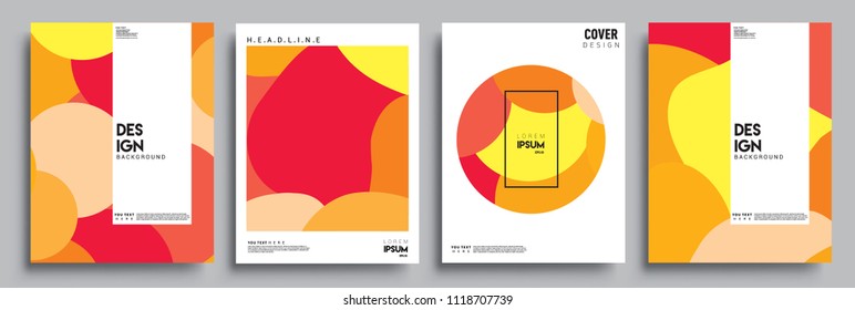 Modern abstract covers set. Cool gradient shapes composition, vector covers design.