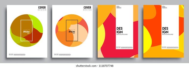 Modern abstract covers set. Cool gradient shapes composition, vector covers design.