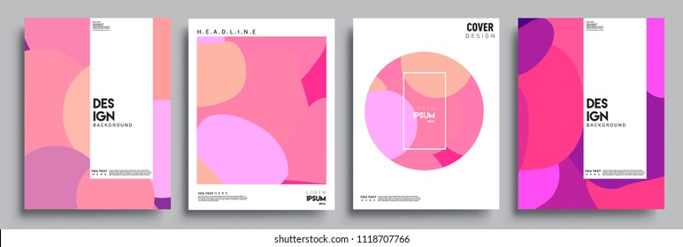 Modern abstract covers set. Cool gradient shapes composition, vector covers design.