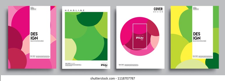 Modern abstract covers set. Cool gradient shapes composition, vector covers design.